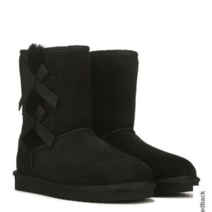 Like New Koolaburra Black Suede Winter Boots
